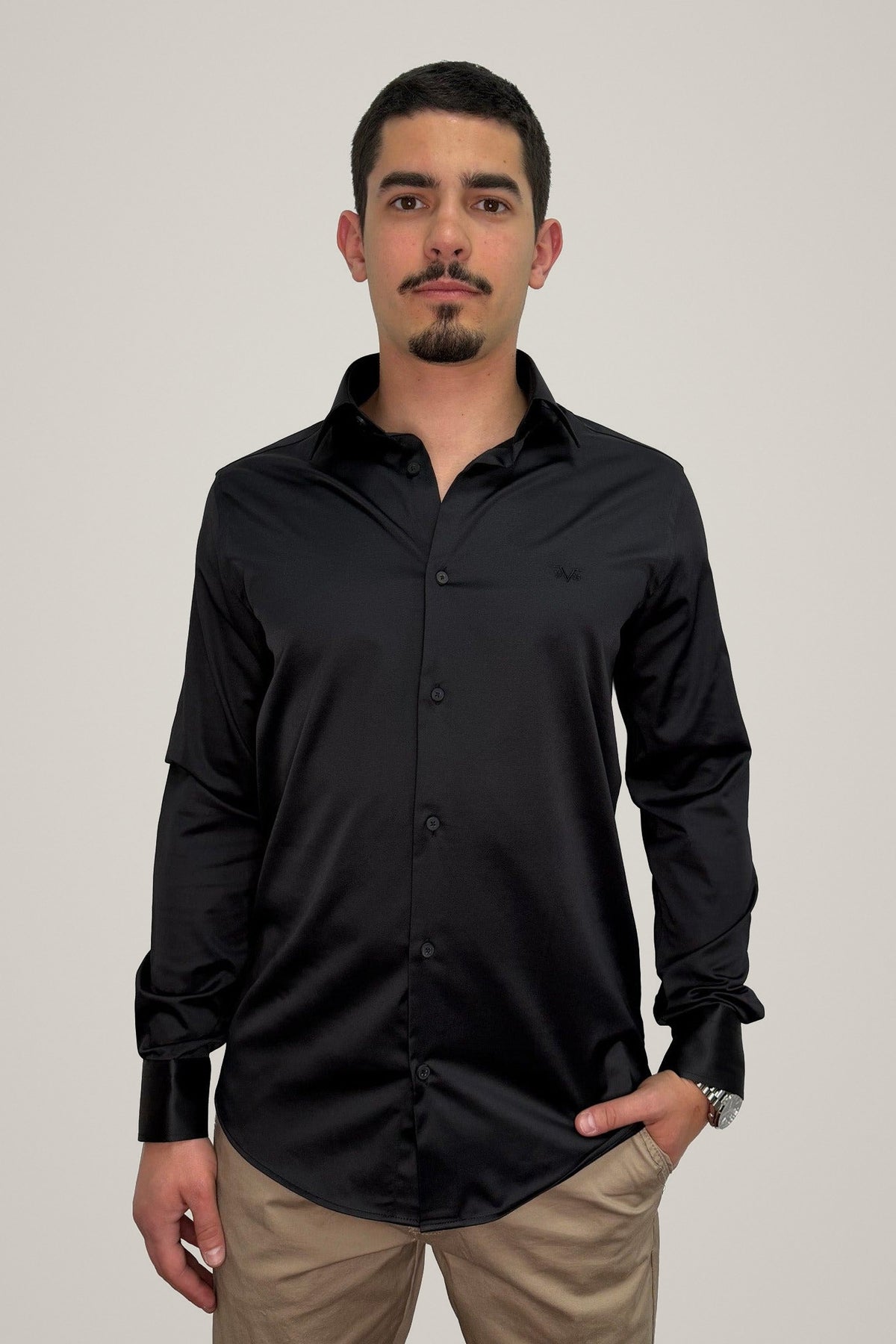Muška košulja - Slim fit - Easy Iron - Crna