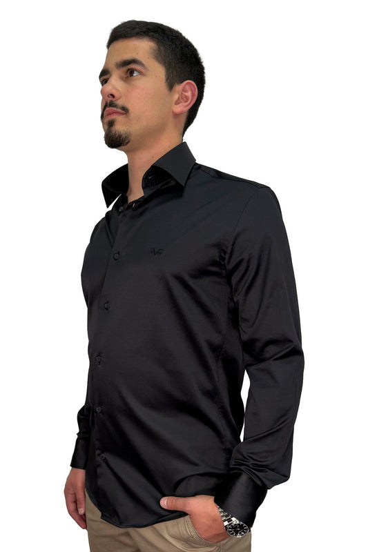 Muška košulja – Slim fit – Easy Iron — Crna