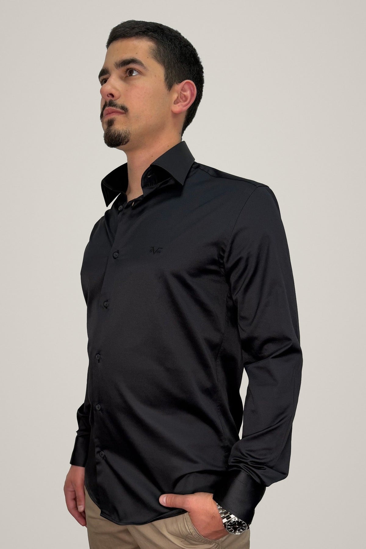 Muška košulja - Slim fit - Easy Iron - Crna