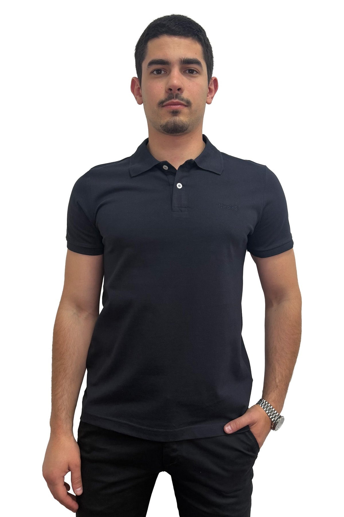 Muška polo majica — Crna