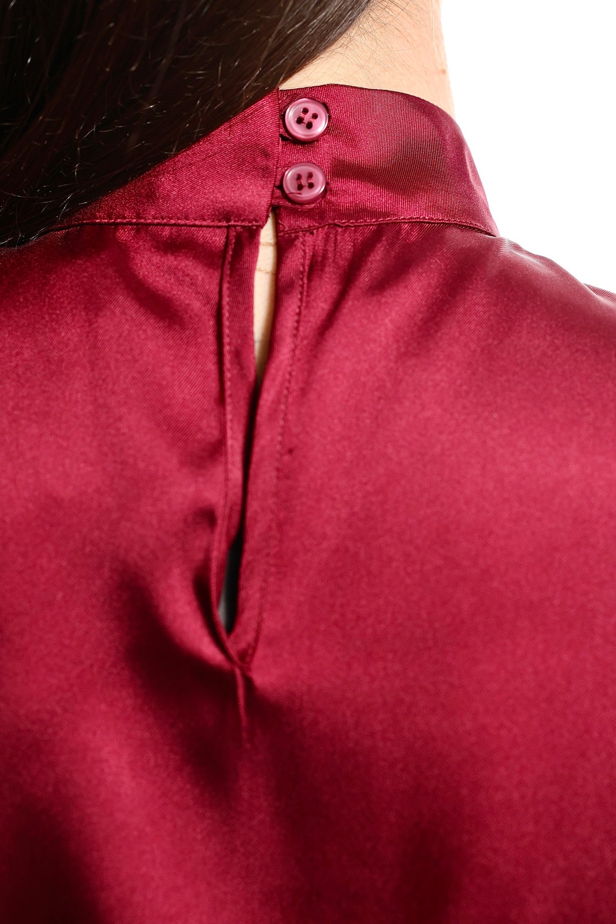 Bluza sa visokom kragnom - Bordo