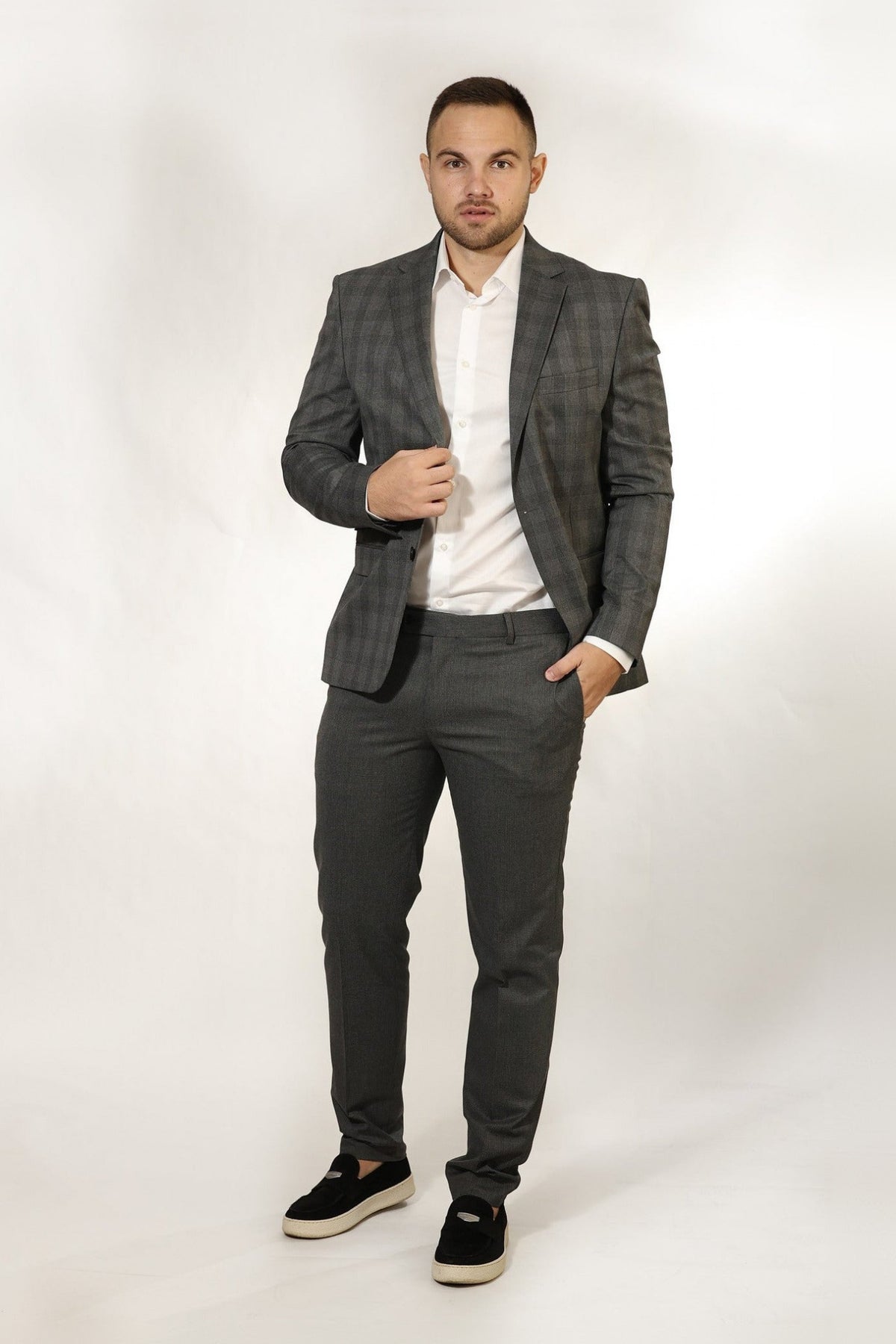 Karirano odelo - Siva