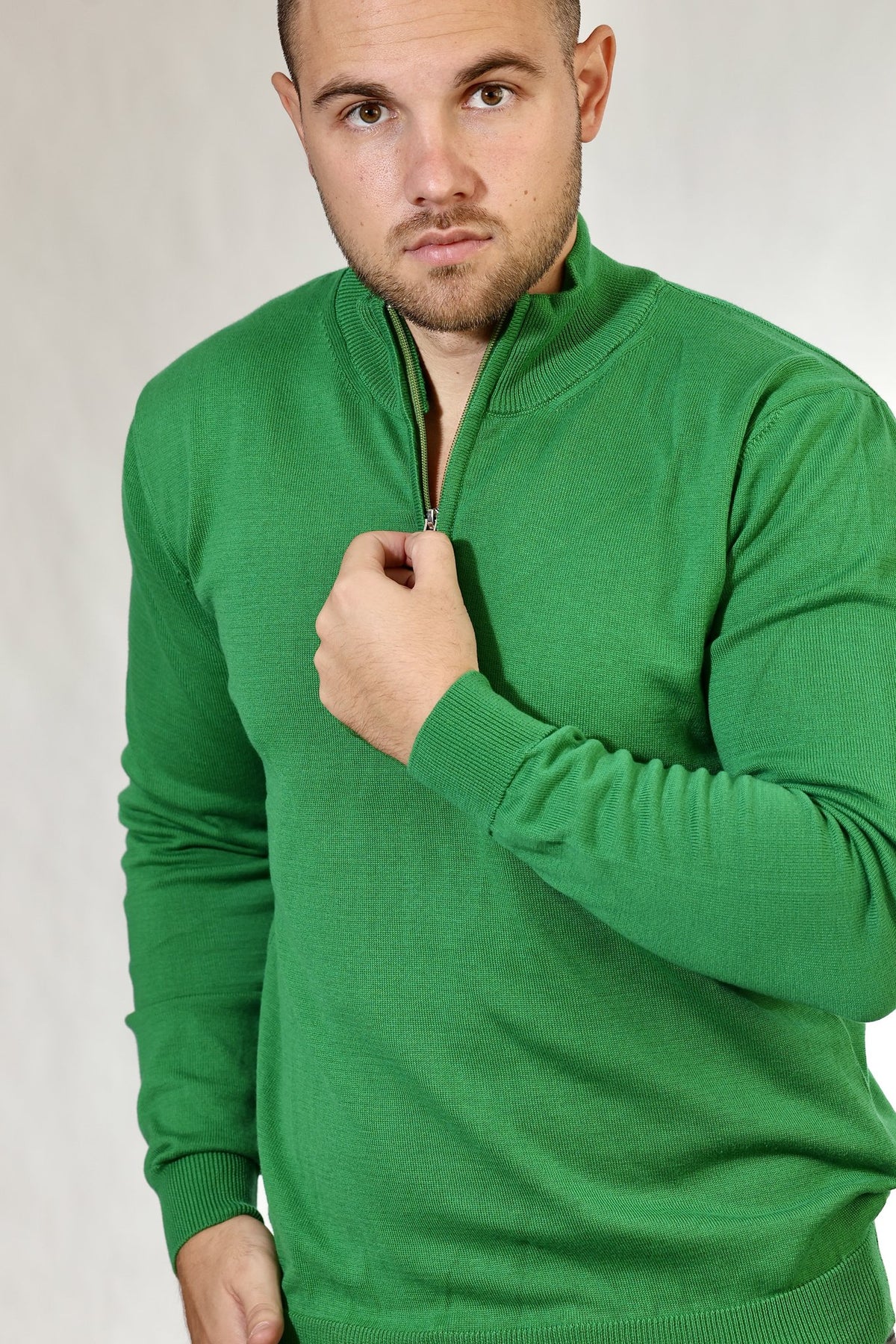 Džemper sa zipom — Zelena