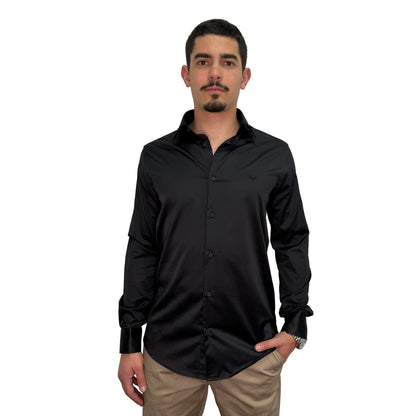 Muška košulja – Slim fit – Easy Iron — Crna