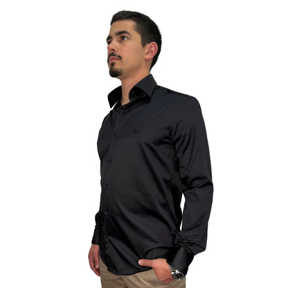 Muška košulja – Slim fit – Easy Iron — Crna