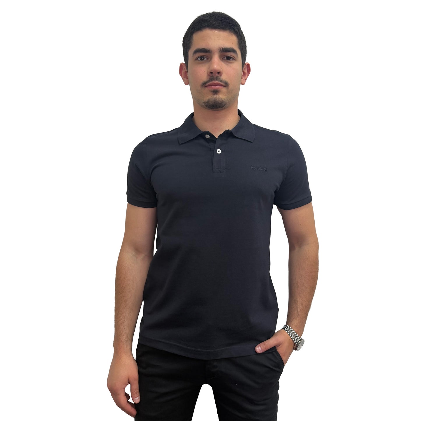 Muška polo majica — Crna