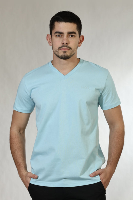 Muška majica V Izrez - Tirkizna