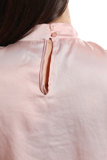 Bluza sa visokom kragnom - Roze